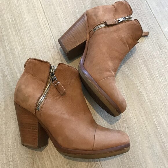 Rag & Bone Booties Womens Size 6 Brown Tan Margot Suede Leather Boots Fall Wear - Picture 4 of 14